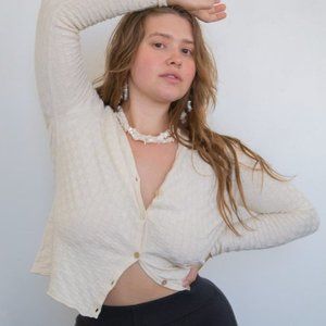 Ajaie Alaie Agape Saquito Checkered Cardigan